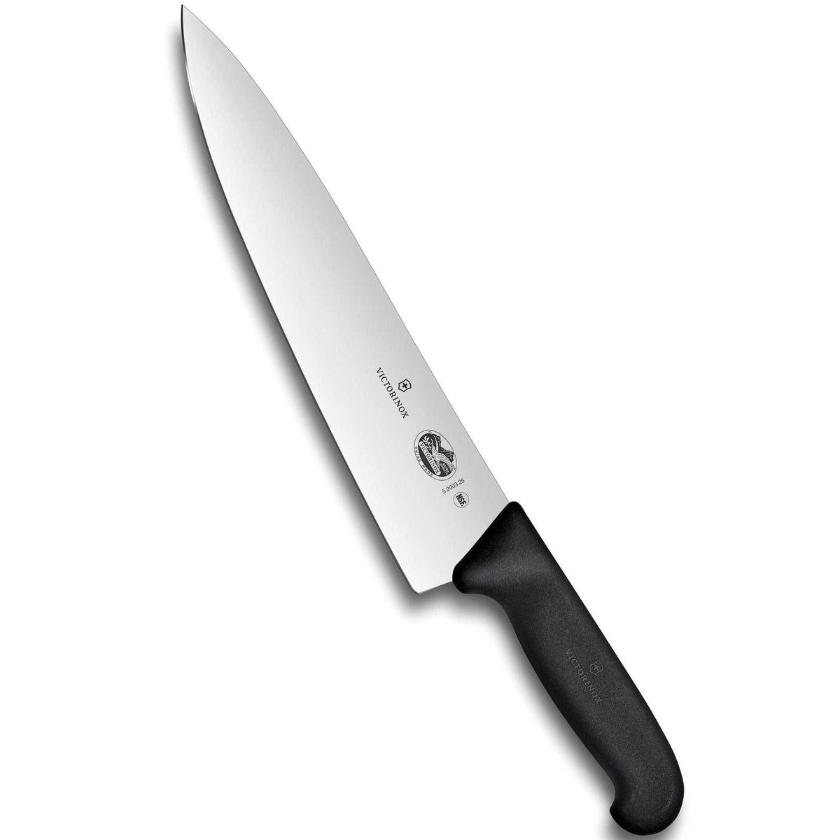 Victorinox Fibrox Kokkiveitsi 25 cm - Tehokas Kokkausapu, ergonominen kahva ja terävä terä ammattimaiseen ruoanlaittoon keittiössä.
