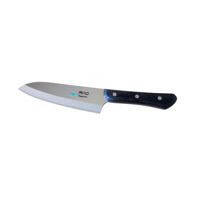 MAC Superior santoku SD-65 sivuprofiili musta kahva japanilainen veitsi