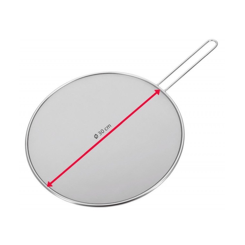 Westmark Picante roiskeritilä 30cm halkaisijalla, mitoitettu sopimaan 29 cm paistoastioihin ja estämään roiskeet