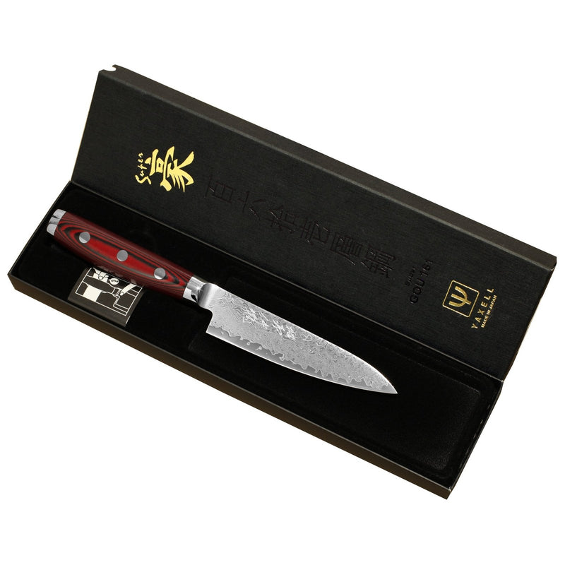 Yaxell Super Gou Vihannesveitsi 12 cm - Japanilainen Laatu, ylellinen lahjapakkaus korostaa veitsen premium-laatua ja käsityötaitoa.