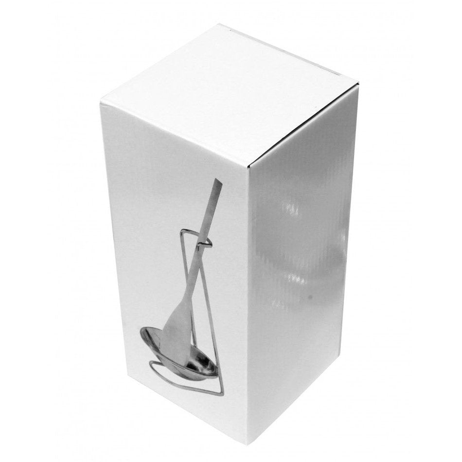 Ibili Kauhanlepuuttaja Pystymalli pakkauksessa, ruostumaton teräs ja puinen kapusta mukana, keittiö- ja leivontaväline.