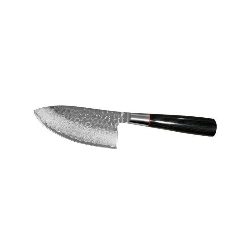 Suncraft Senzo Damascus Mini Kokkiveitsi 10 cm - Huippulaatua, länsimaistyylinen kokkiveitsi japanilaisella damaskusterällä ja tyylikkäällä kahvalla.
