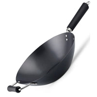 Ken Hom Non-stick Wok 31 cm - Hiiliteräs wok, jossa ergonominen kahva ja tarttumaton pinnoite. Soveltuu kaikille liesityypeille.