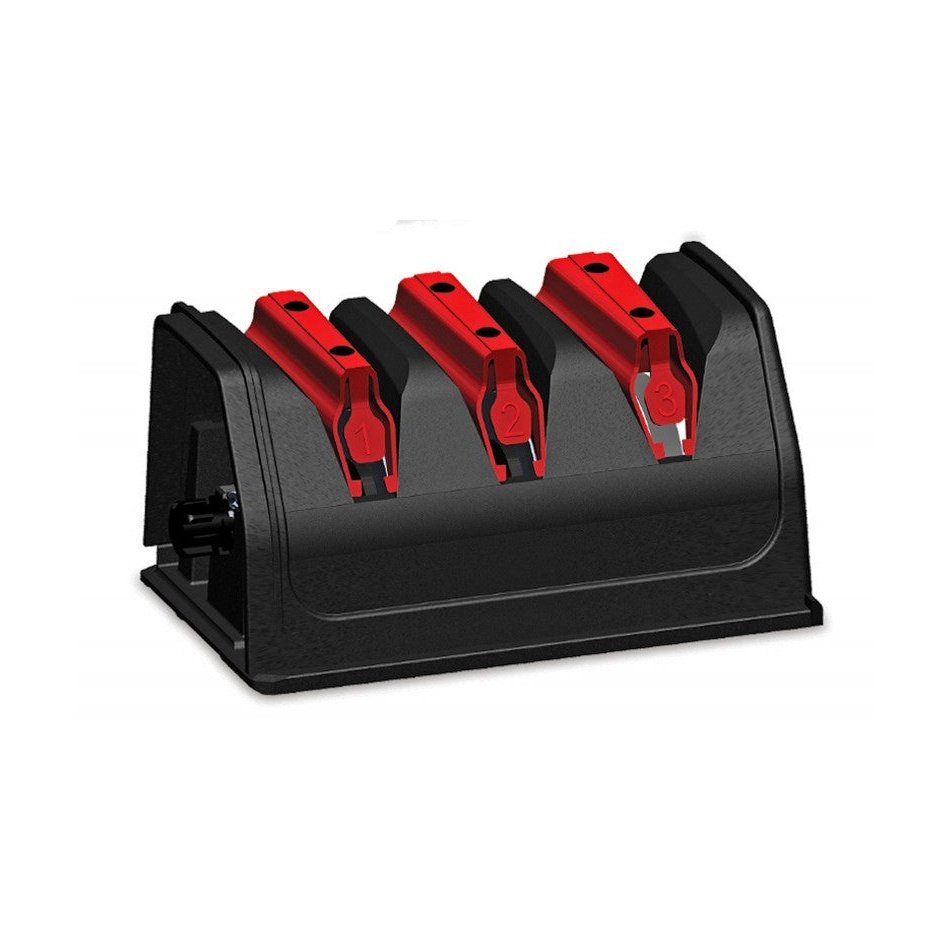 Hiontayksikkö M2100 - Aasialainen veitsenteroitin, kolmivaiheinen teroitusmoduuli punaisilla ohjaimilla, yhteensopiva Chef's Choice 2100 -mallin kanssa.