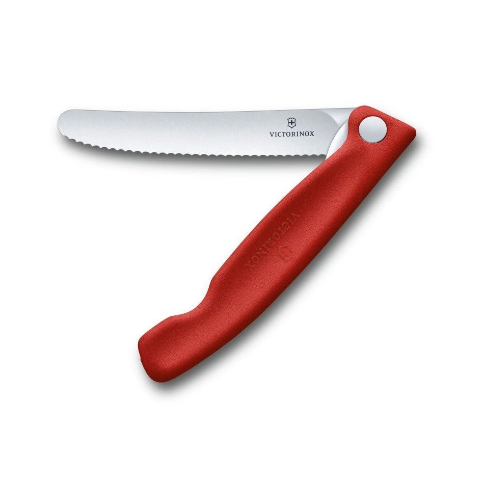 Victorinox Swiss Classic Taittuva Eväsveitsi retkelle tai keittiöön, punainen