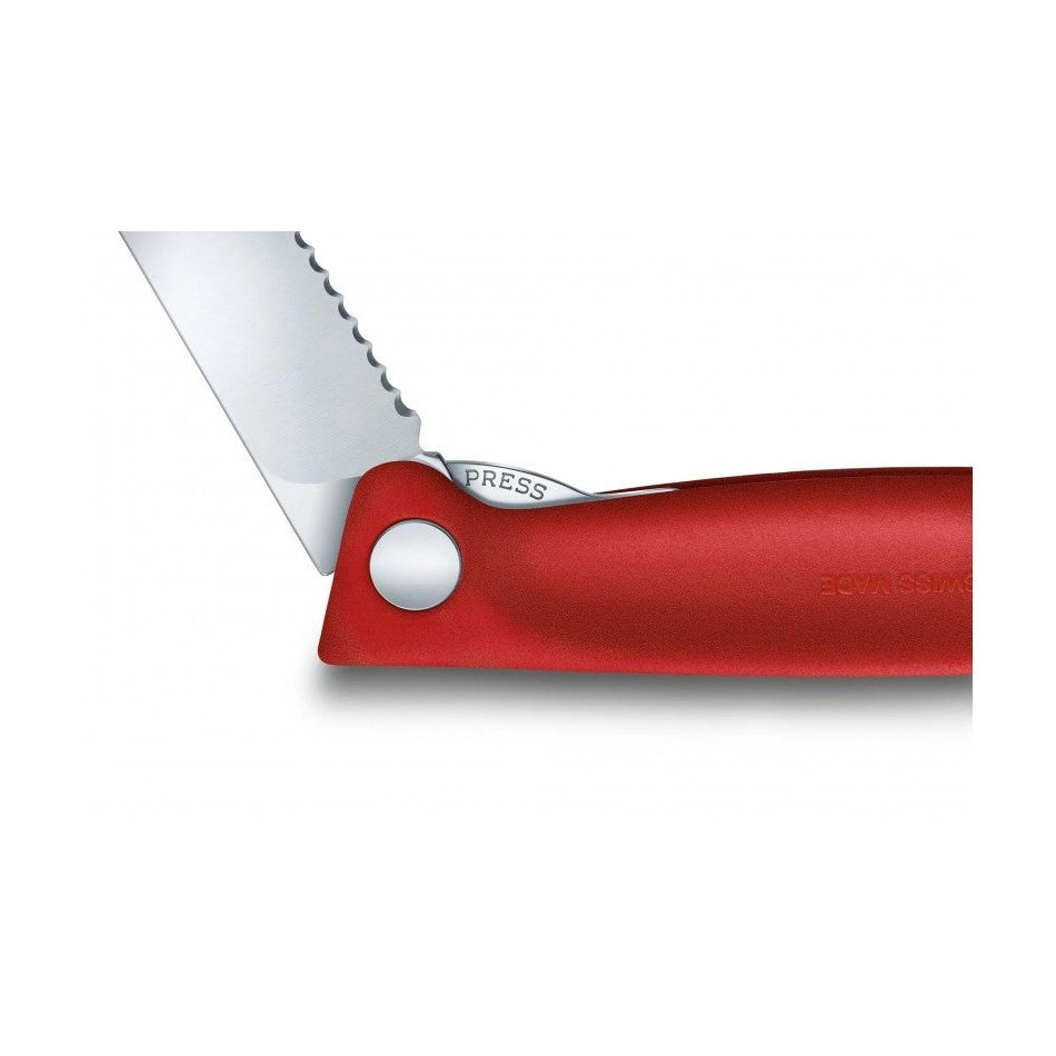 Victorinox Swiss Classic Taittuva Eväsveitsi retkelle tai keittiöön, punainen