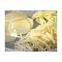 Perunaviipaleet ja tikut leikattu Super Benriner Mandoliinilla. Tasainen ja tarkka lopputulos ruoanvalmistukseen.