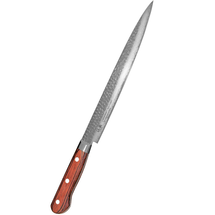 Suncraft Senzo siivutusveitsi, 24 cm, Damascus-terä, pakkapuu kahva, japanilainen laatu.