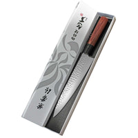 Kanetsune Seki Kokkiveitsi 21 cm lahjapakkauksessa, taottu terä ja koristeellinen laatikko, erinomainen lahja keittiömestareille.